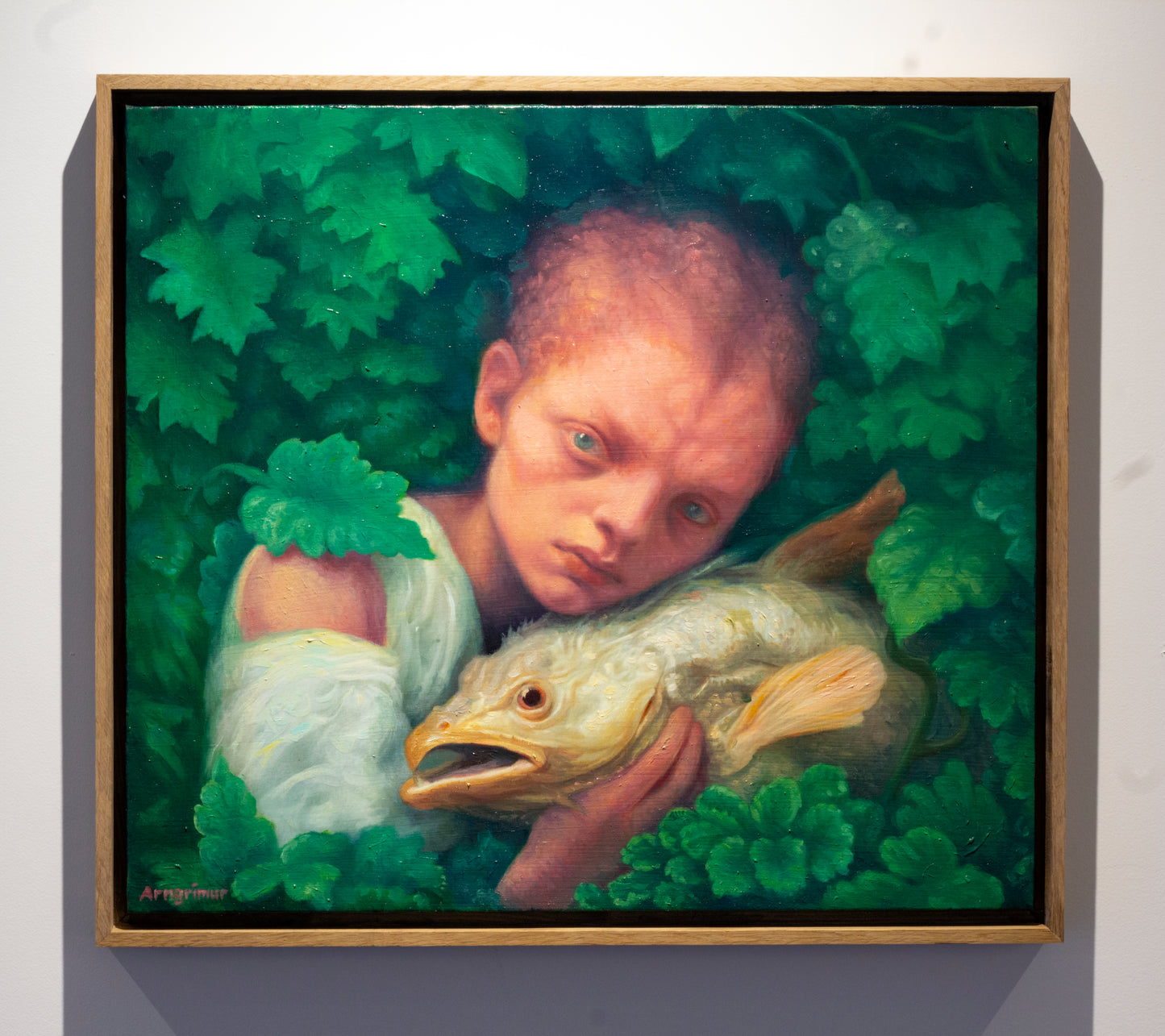 Drengur og fiskur