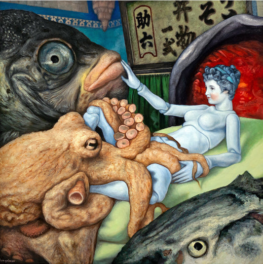 Fiskikofinn Prent, 50x50 sm