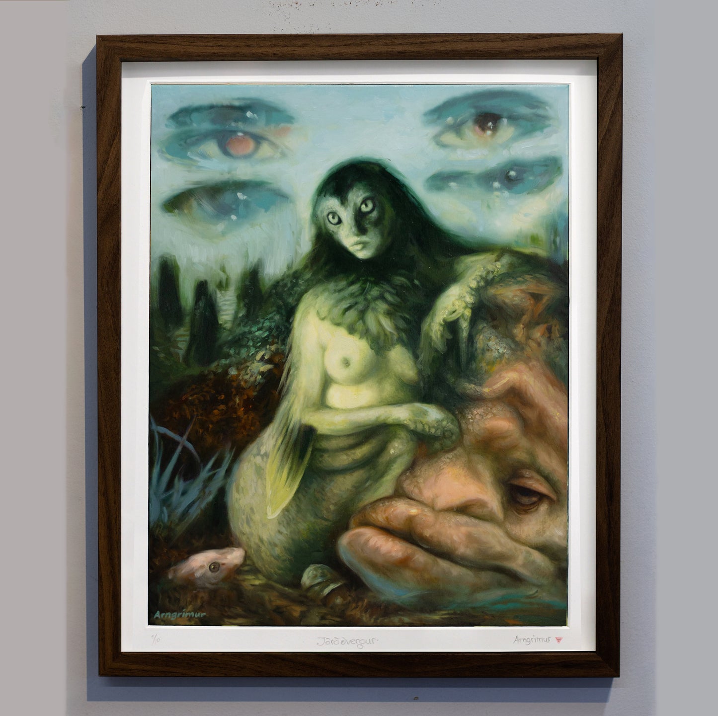 Hafgúa og Rauðhöfði - prentmynd 40x50sm