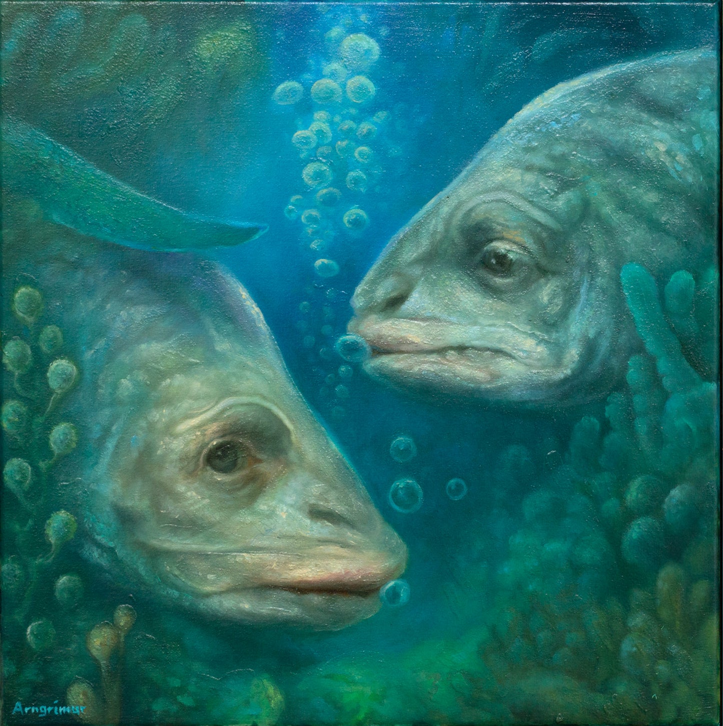 Tvær Sálir Prent, 50x50 sm