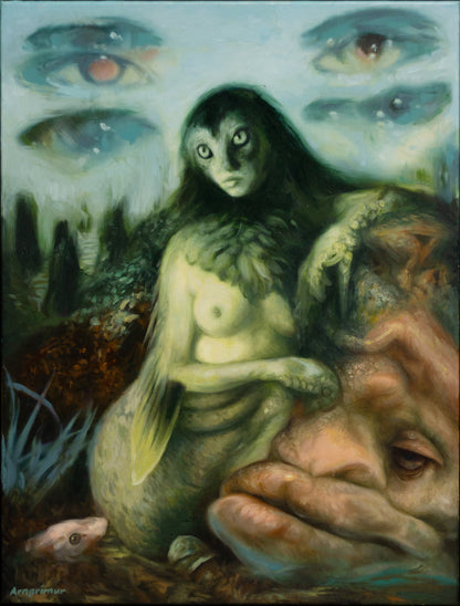 Hafgúa og Rauðhöfði - prentmynd 40x50sm