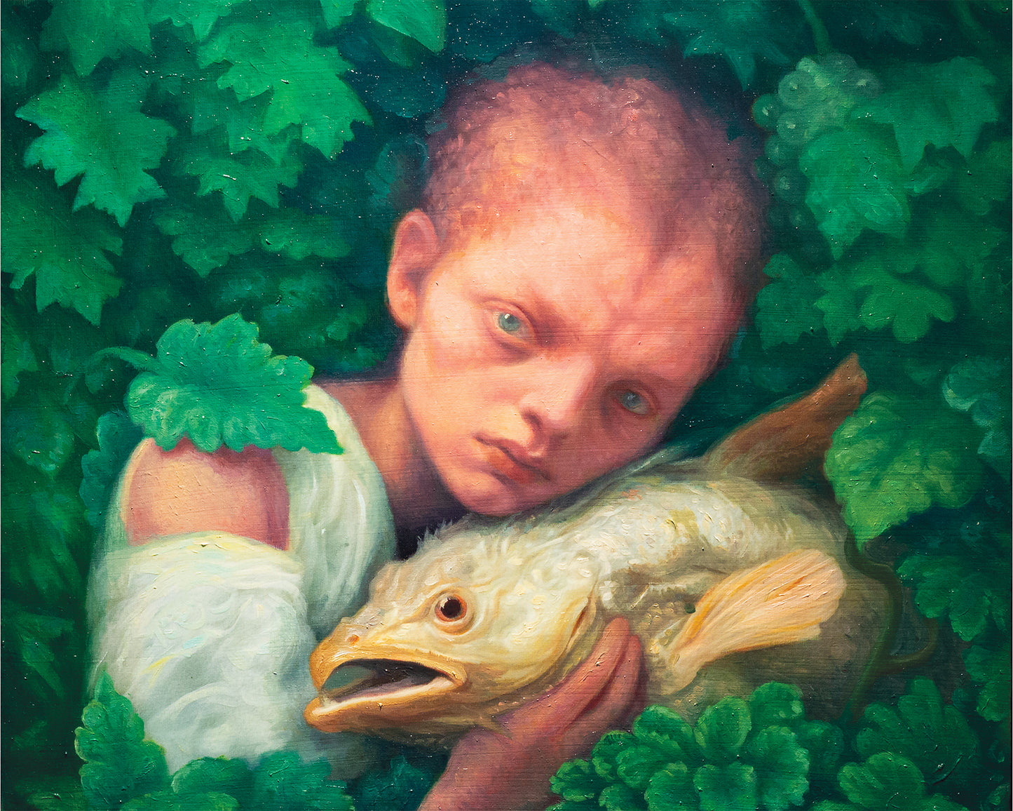 Drengur með Loðsilung - Prent