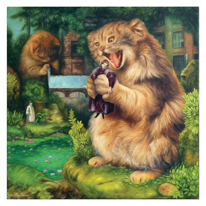 Urðarköttur Prent 50x50 sm